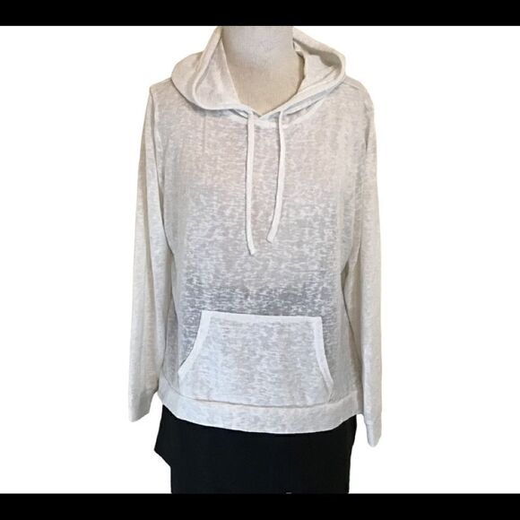 Med./lighter weight - off white hoodie with kangaroo pocket. - Picture 3 of 3